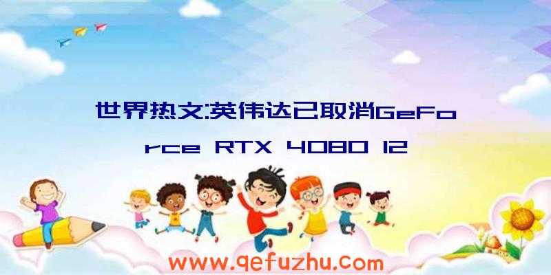 世界热文:英伟达已取消GeForce